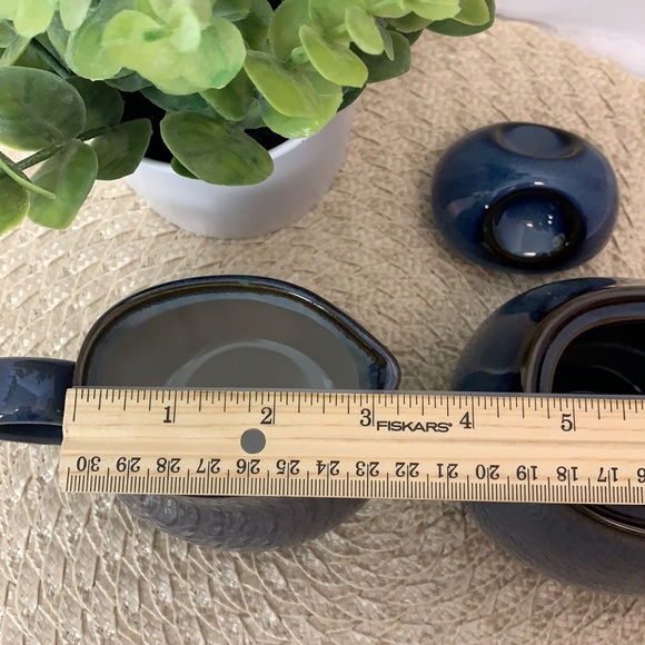 VTG Sango dusty blue creamer and sugar bowl set - Picture 9 of 14